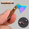 Mini Stainless Steel Small Axe Portable Key Chain, Small Kitchen Knife Disassembly ECD Gift Key Pendant Decoration, Outdoor Tool 1