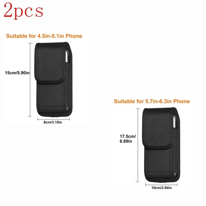 Outdoor Sports Nylon Cell Phone Pouch Holster with Free D-Shaped Buckle