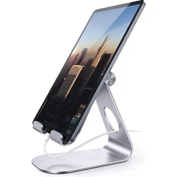 Universal Adjustable Mobile Device Stand and Tablet Holder (Silver)