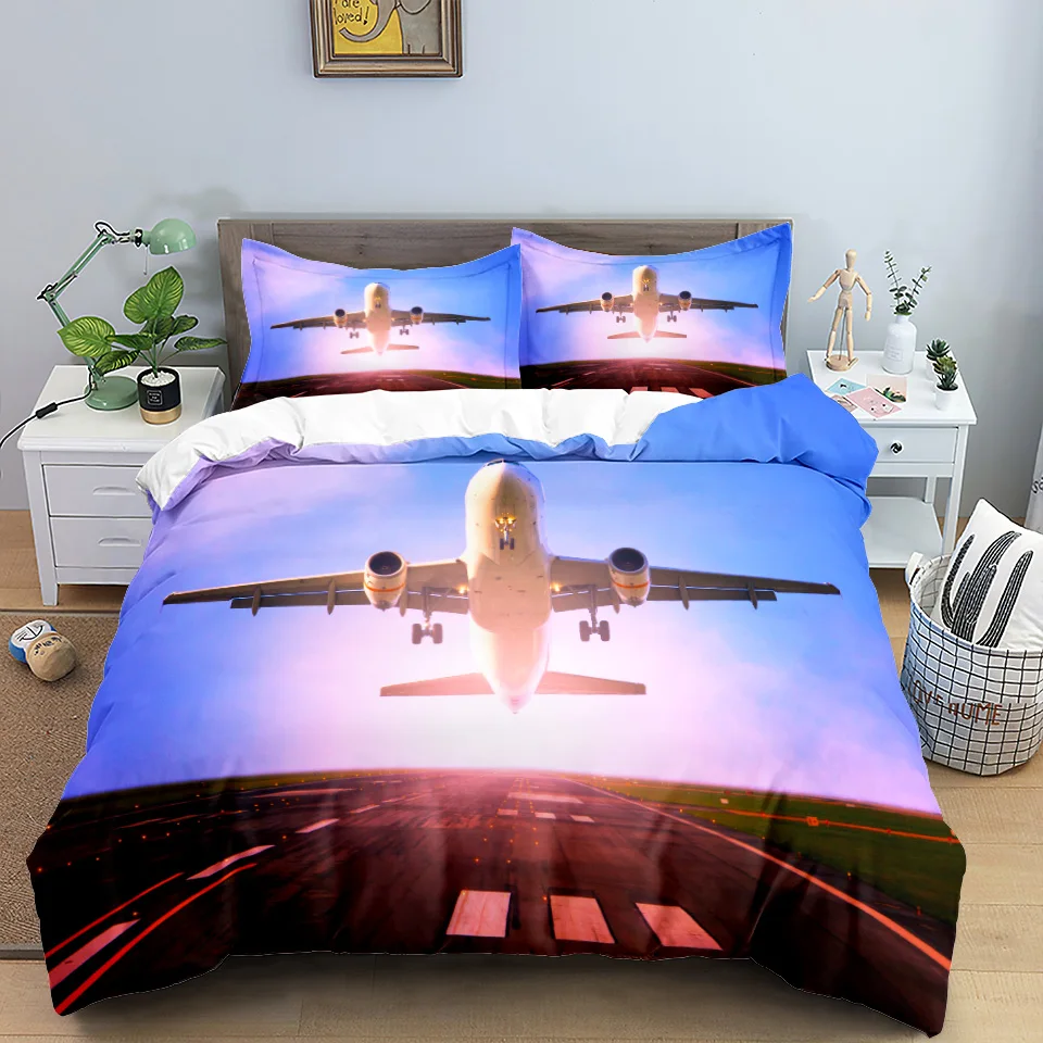 Ensemble de literie avion 3D housse de couette adulte 220x240 housse de  couette taie d'oreiller enfants garçons couvre-lit individuel double grand  lit lit king size parrure de lit - AliExpress