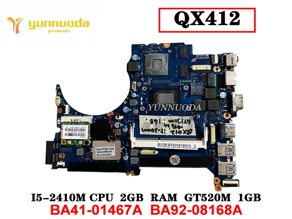

Original For SAMSUNG QX412 Laptop motherboard I5-2410M 2GB RAM GT520M 1GB BA41-01467A BA92-08168A Tested Good Free Shippi
