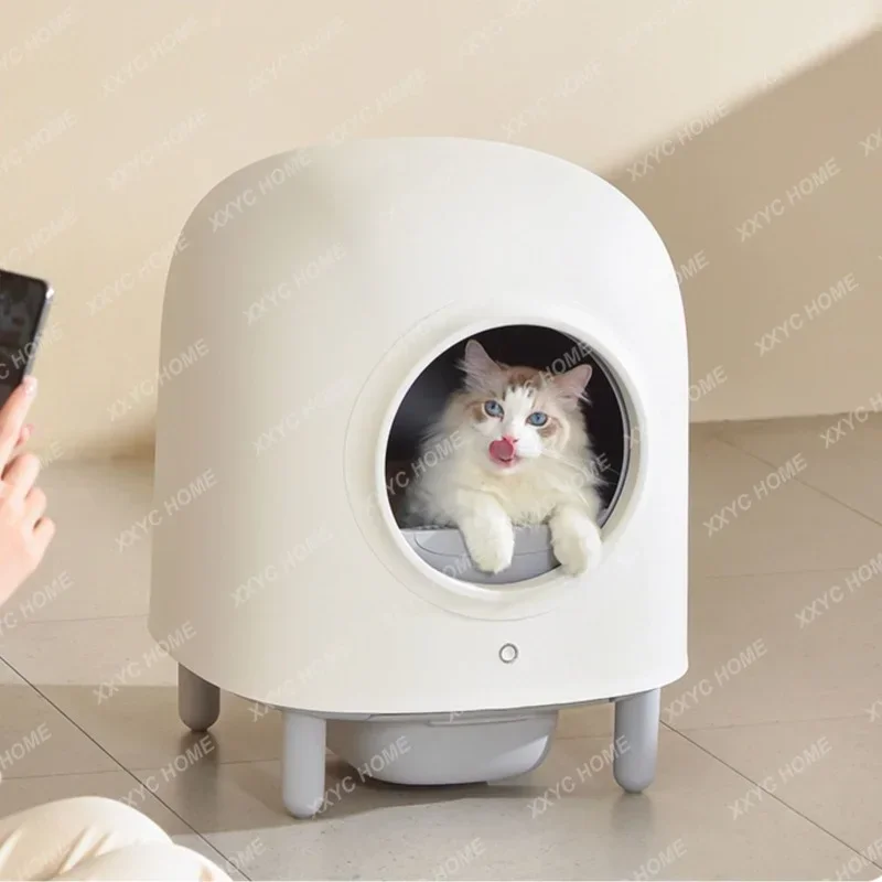 스마트 고양이 화장실 자동 쓰레기 상자 대형 전기 자동 청소 및 삽 기계