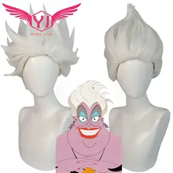 Ursula Cosplay Wig Movie The Little Mermaid Cosplay White Short Hair for Adult Women Men Heat Resistant Synthetic Cosplay Wigs