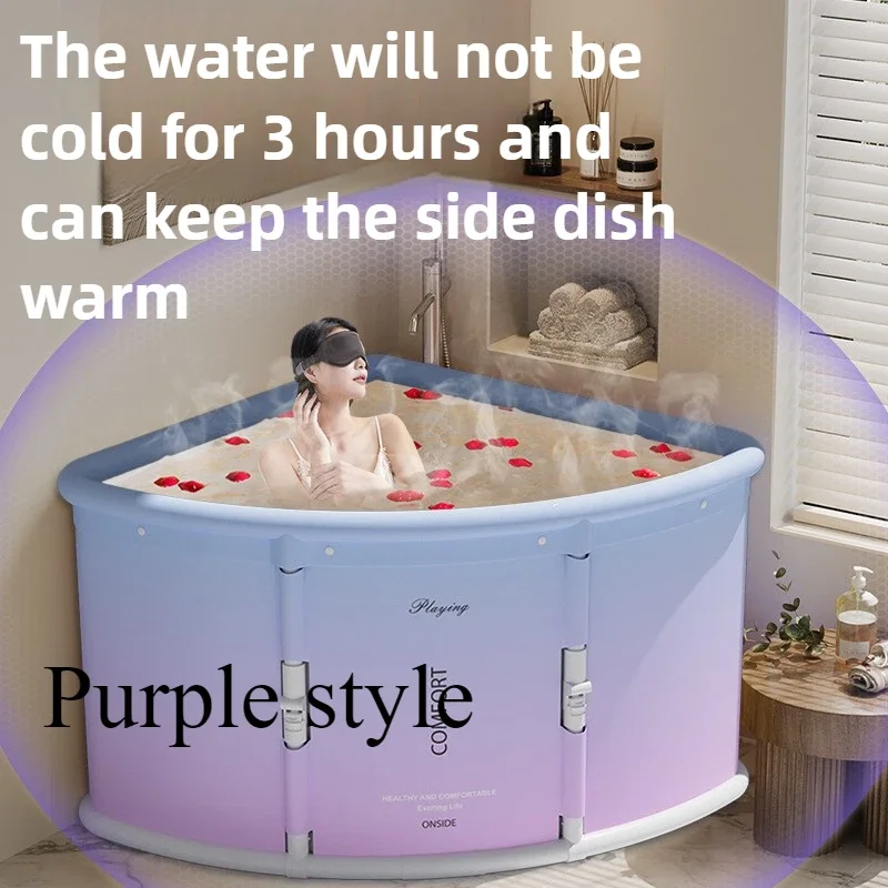 Bathtub Household One-click Folding Installation-free Bath Bucket Adult Bath Bucket Portable Children's Triangular Bath Bucket 4