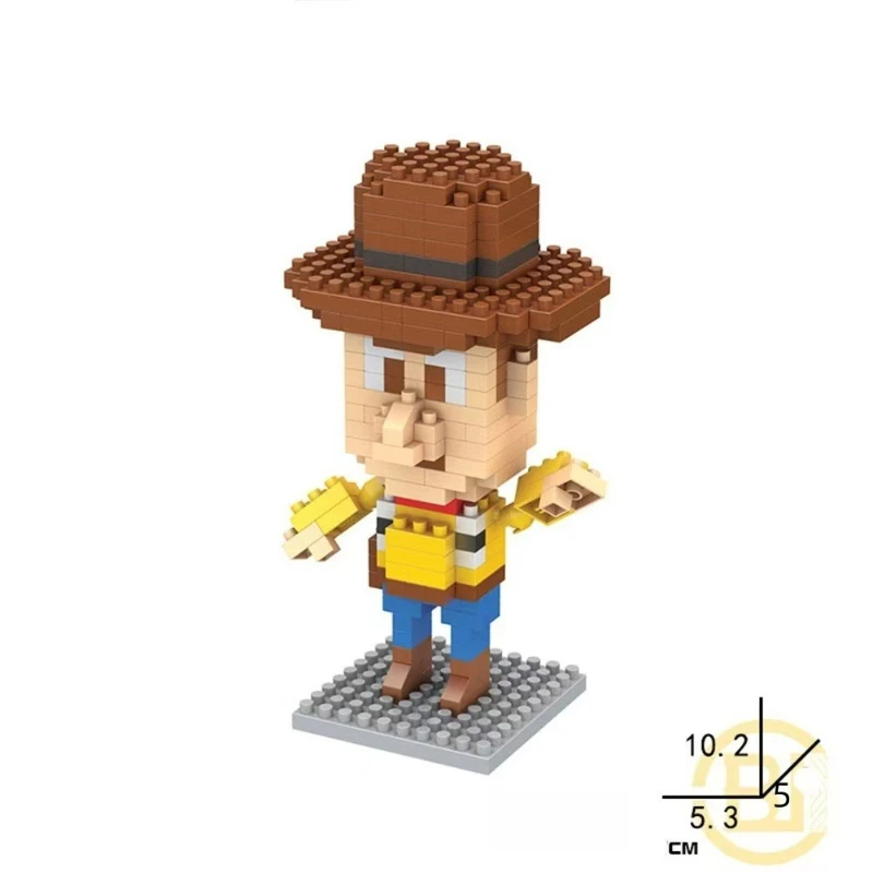 Mini Building Block Toys Cartoon Character Models Desktop Ornaments Children's Assembled Toys Holiday Gifts Birthday Gifts - 5
