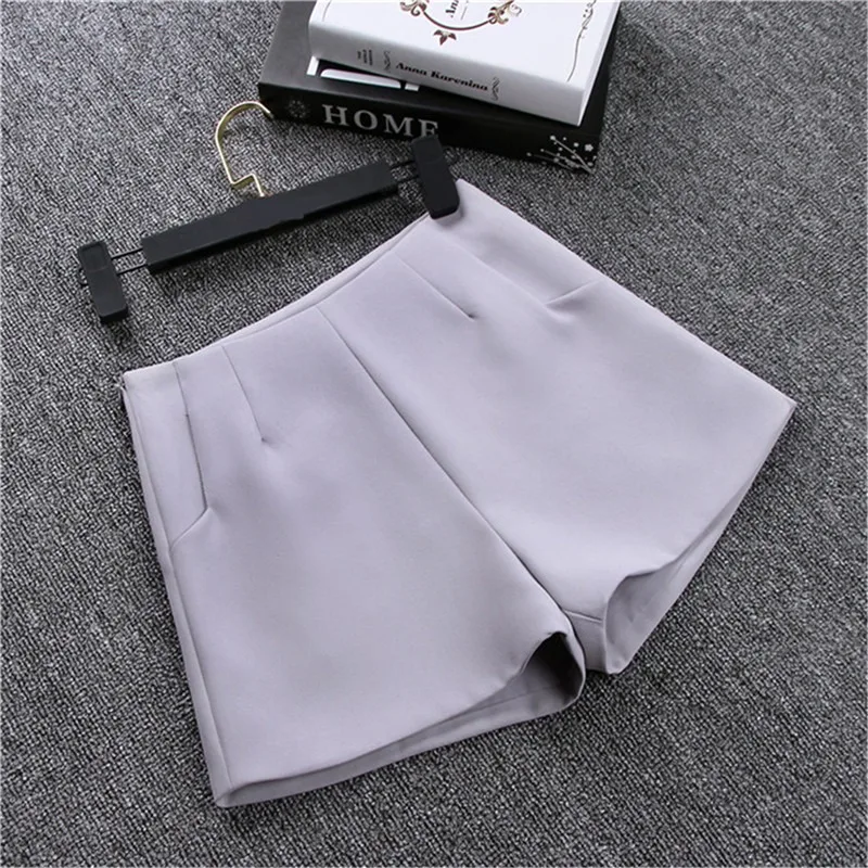 Summer Sportswear Women Sports Shorts New Female Tennis Shorts Pockets Zipper Solid High Waist Sporting