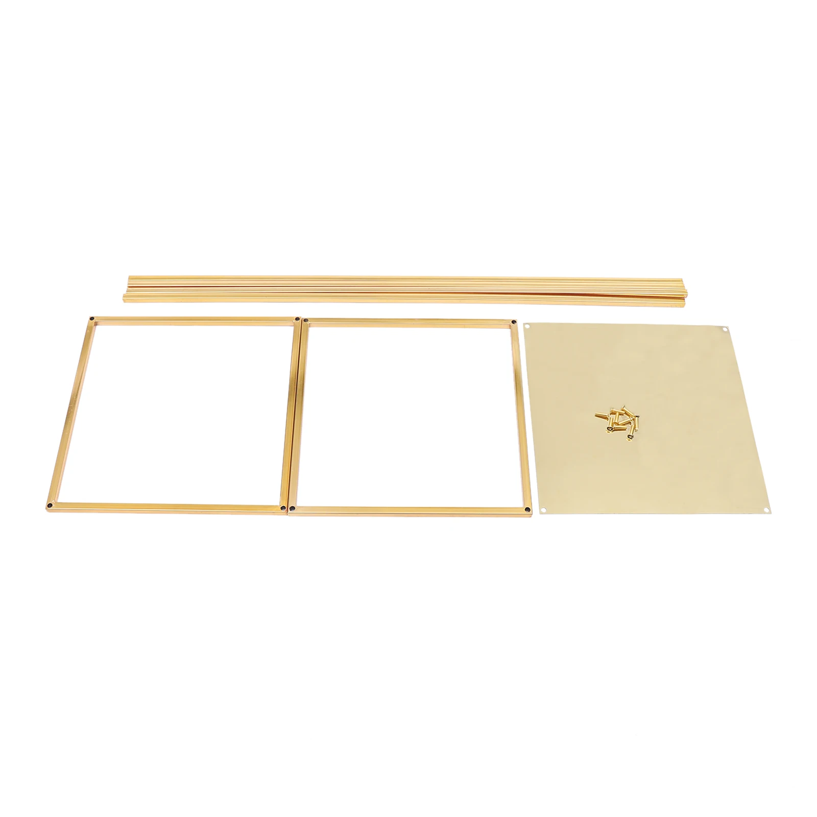 Golden Wedding Column Flower Stand 29*29*80cm Flower Floor Stand For Arrangement Wedding Party Dinner Centerpiece
