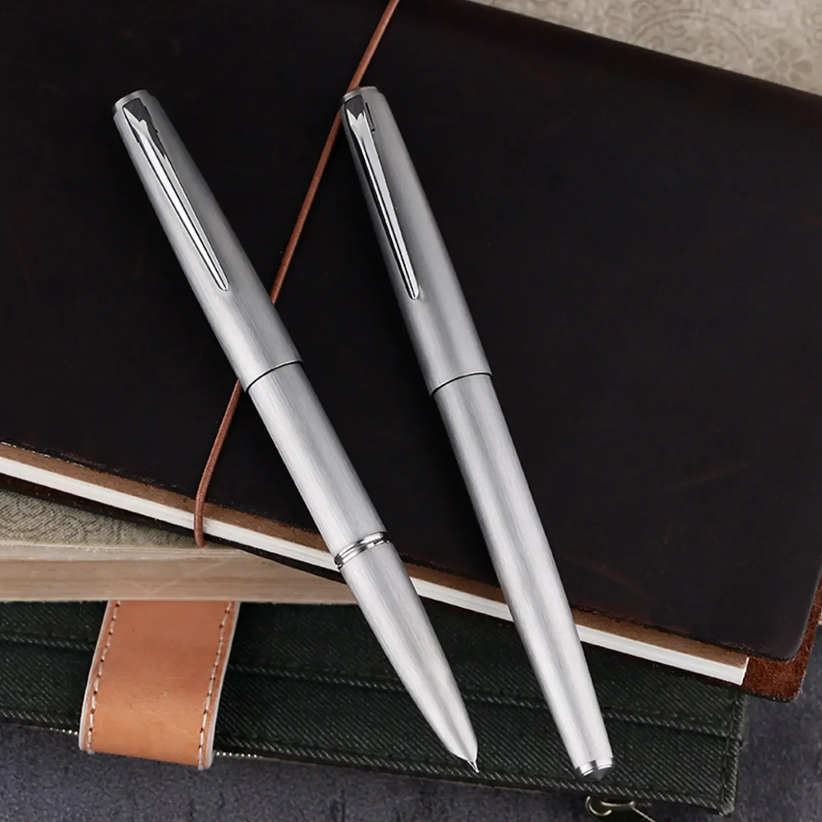 Majohn Ti200 Metal matte Fountain Pen Titanium Alloy Ink Pen Iridium F 14K Gold Nib  Office School Stationery Business Gift pens 2