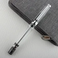 Yongsheng 013 Vacuum Filling Fountain Pen Acrylic Transparent Ink Pen Clear Section EF/F/ Nib Office Business Gift Pen 1