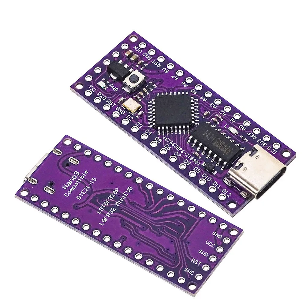 Arduino용 교체 회로 기판, LGT8F328P LQFP32 MiniEVB HT42B534-1/CH340C, NANO V3.0 교체