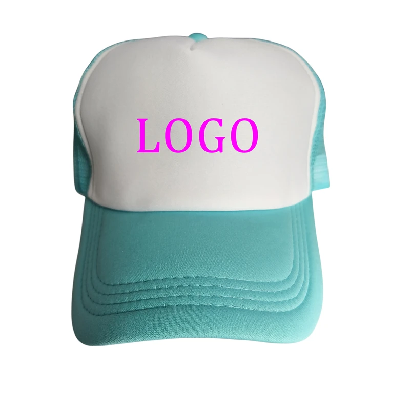 Trucker Hat Customize Printing Advertising Unisex Heat Transfer Mesh Caps Summer Adjustable Foam Dad Hat