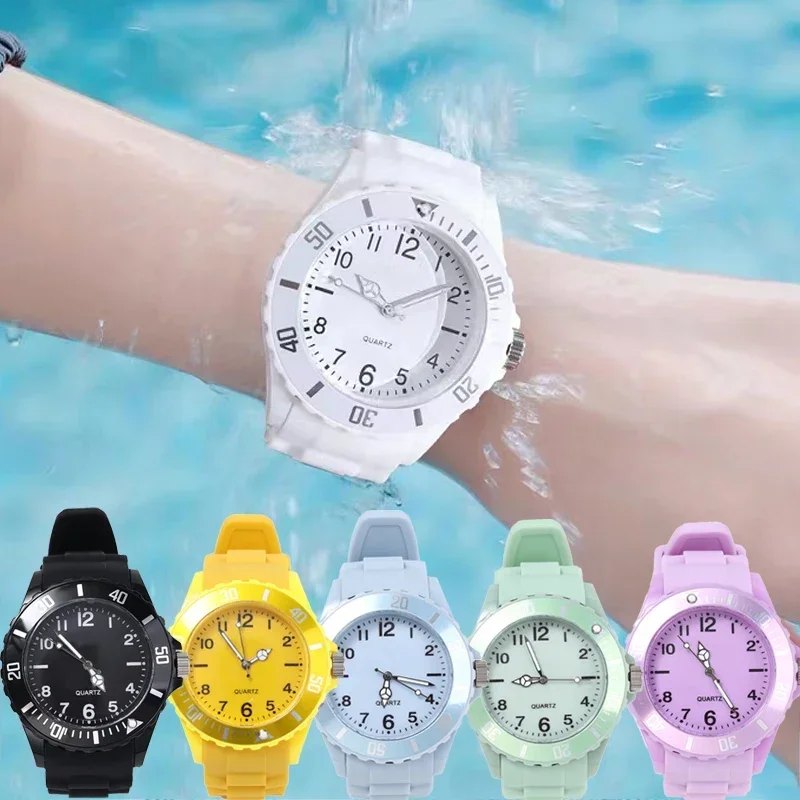 

Luxury Women Men Quartz Watch Casual Candy Silicone Digital Sport Watches Electronic Clock Couple Wristwatch Girl Clock Relogios