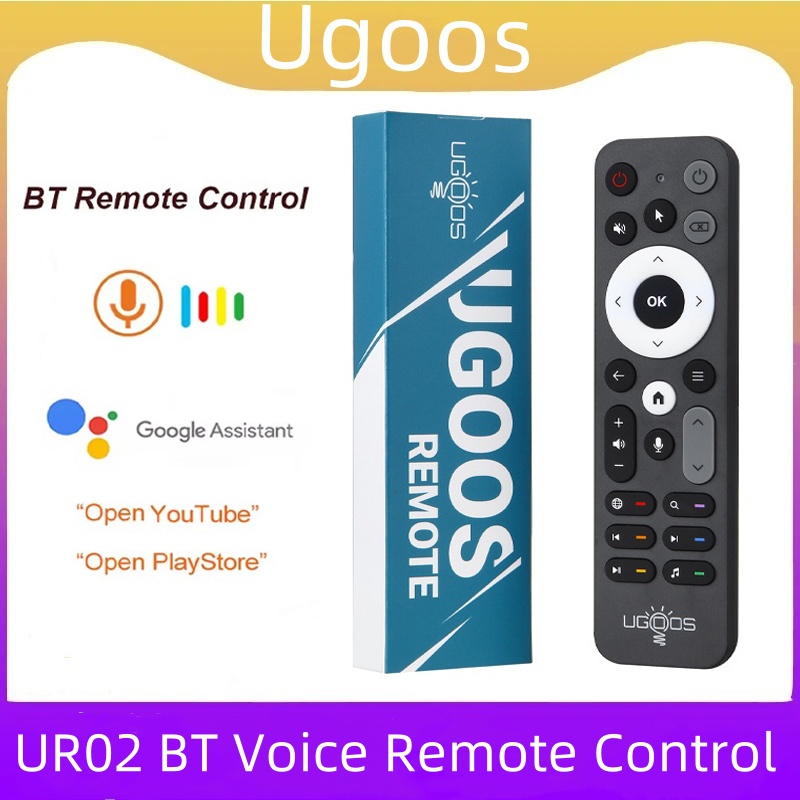 UGOOS UR02 Bluetooth BT Remote Control Replacement for Ugoos TOX1 TOX3 TOX4 AM8 PRO AM6B PLUS X4 X4Q Cube Pro Extra TV Box