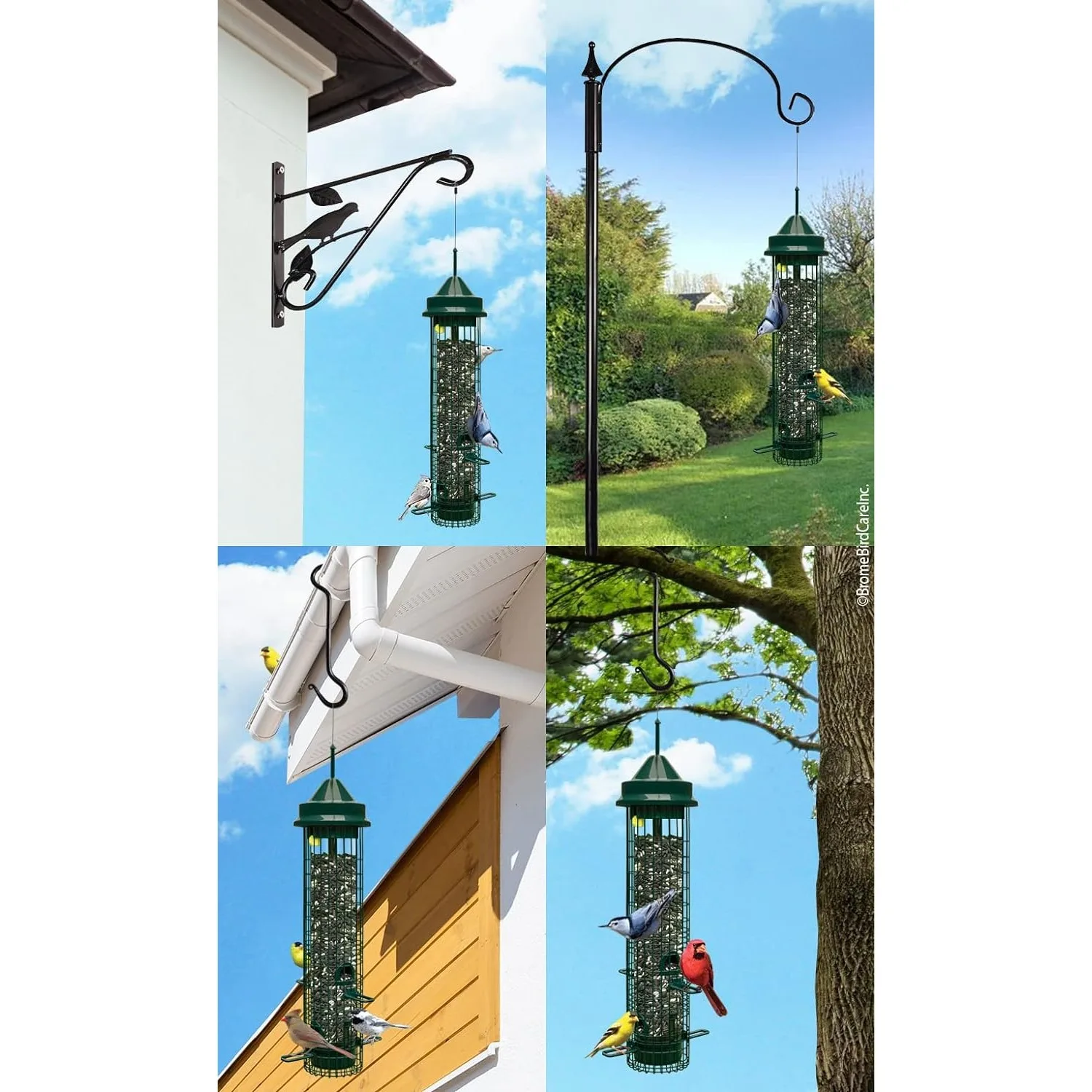 Classic Squirrel-proof Bird Feeder w/4 Feeding Ports, 2.4-pound Seed Capacity