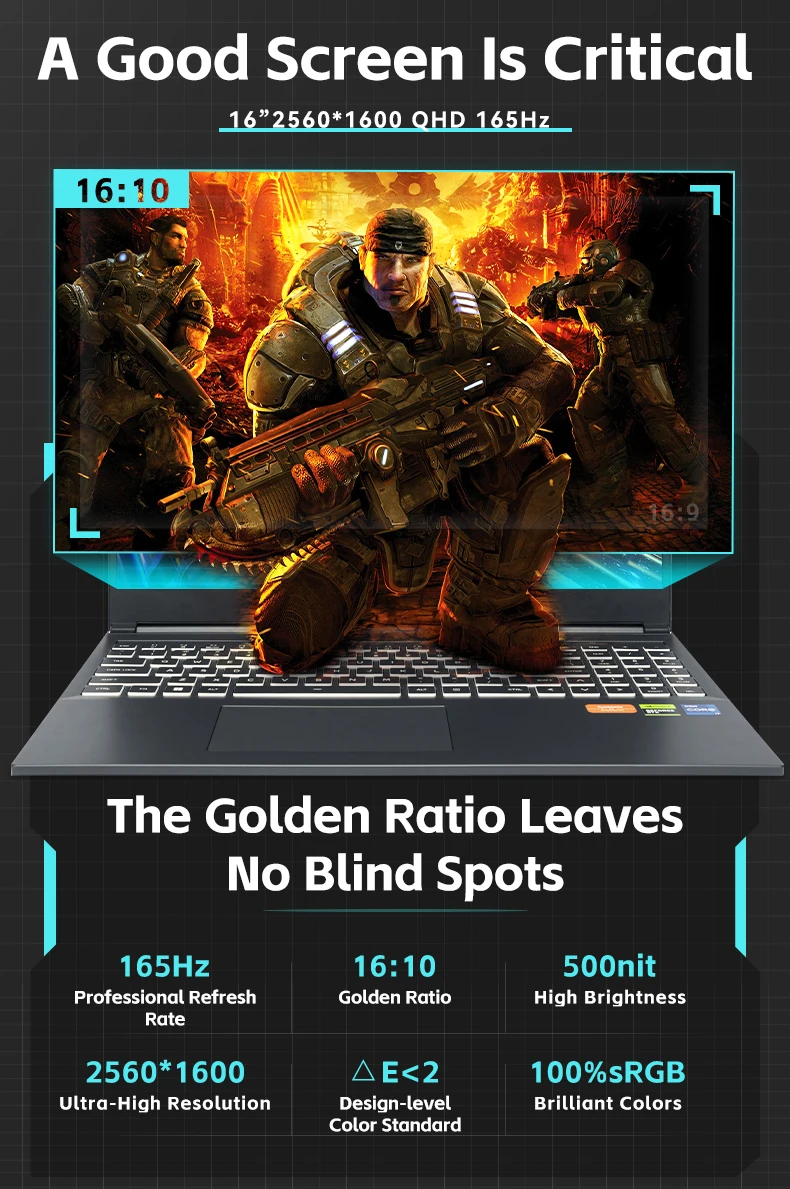 FIREBAT T6A 16 Inch Intel i7-12650H RTX 4060 DDR4 165Hz 2.5K Wifi6 BT5.1 Gaming Gamer Notebook Laptop Computer 5