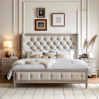 Ensemble de chambre à coucher Princesse Européenne, mobilier moderne de luxe pour chambre de fille, lit Queen Size, meubles de chambre à coucher 2