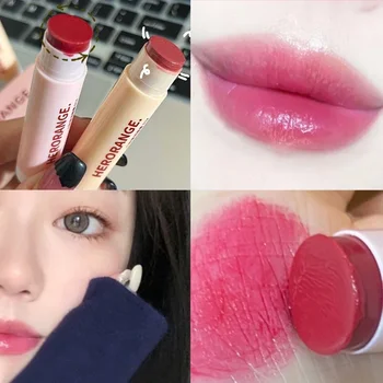 귀여운 과일 립 밤 지속 모이스처라이저, 방수 립 글로스, 자연 온도 변화, 컬러 립스틱, 메이크업 립 케어 화장품