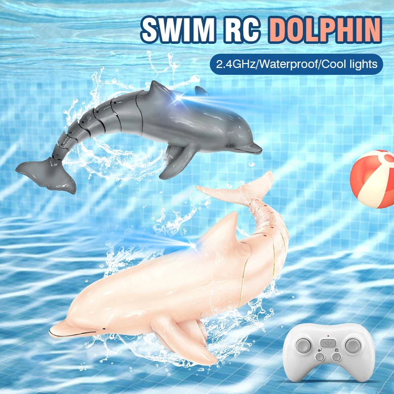 Smart Rc Dolphin Whale Remote Controlled Boat Ship Submarine Robots Fish Pool Waterproof Electric Toys for Kids Boys Children 2