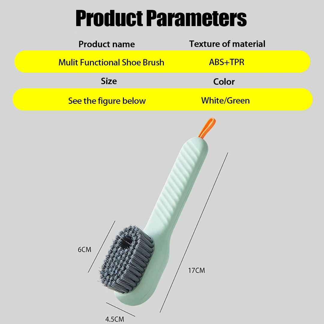 1/2Pcs Multifunctional Cleaning Brush Soft Automatic Liquid Shoe Brush Clothes Brush Shoe Clothing Board Brush Shoe Cleaner Tool 5