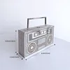 Diamond Radio Shape Party Evening Clutch Bag for Wedding Luxury Metal Handle Designer Purse and Handbags Chic Chain Shoulder Bag 3