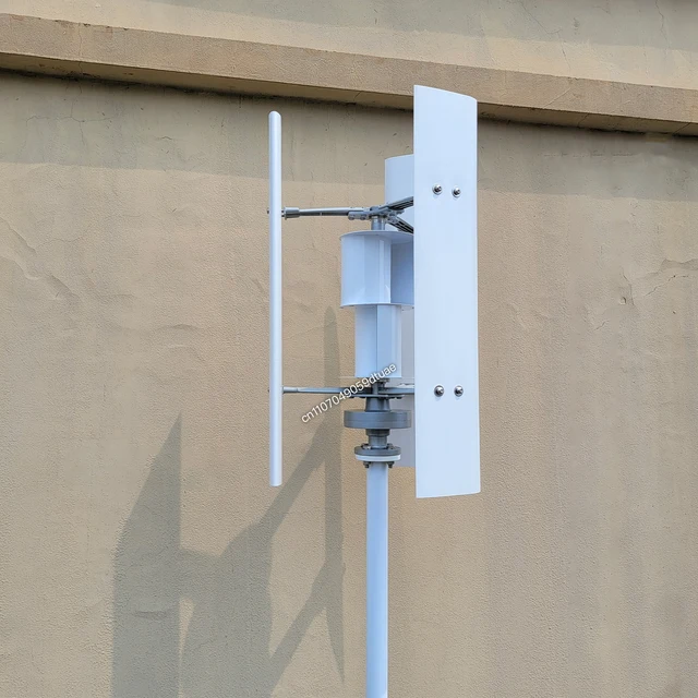 กังหันลมผลิตไฟฟ้า 5000W 10KW 12V/24V/48V 3 ใบพัด พร้อมดรัม ชุดอุปกรณ์ครบชุด กังหันลมแกนตั้ง พร้อมอินเวอร์เตอร์ 220V 1