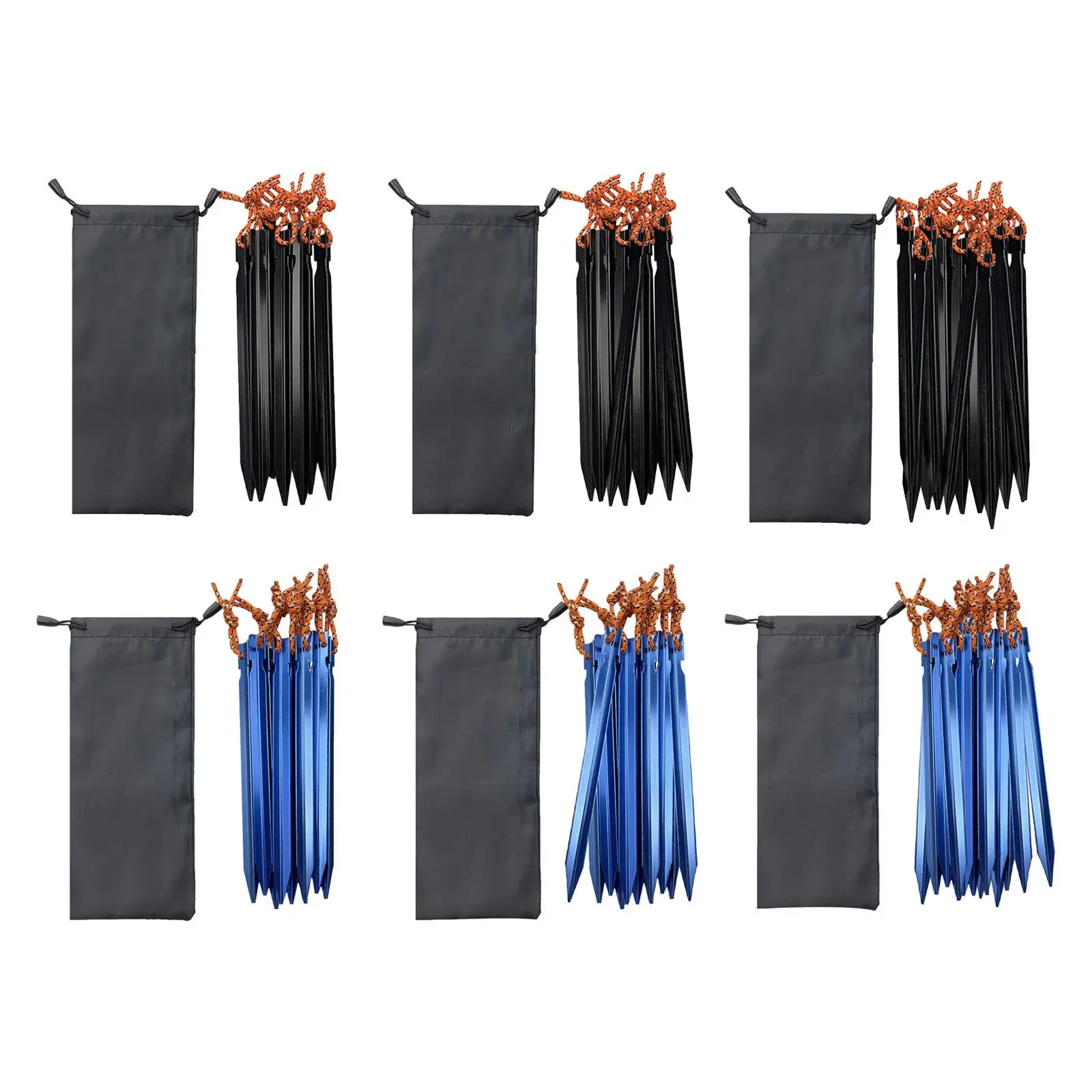 Tent Stakes Lightweight Ground Stakes Camping Tent Nails Metal Stakes for Ground for Desert Gardening Trip Backpacking Awning