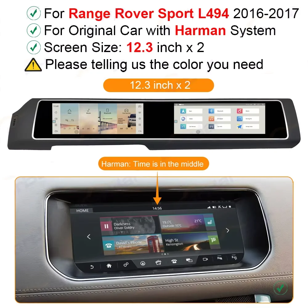Pantalla doble Android para Land Range Rover Vogue L405 2013-2019 / Sport 2014-2017 Radio de coche reproductor Multimedia automotriz estéreo 5