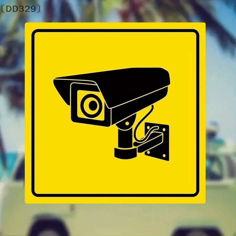 〔DD329〕10pcs Safety Camera Pattern Motorcycle Stickers Waterproof For Fuel Tank Scooter Car Window Bumper Warning Vinyl Decals