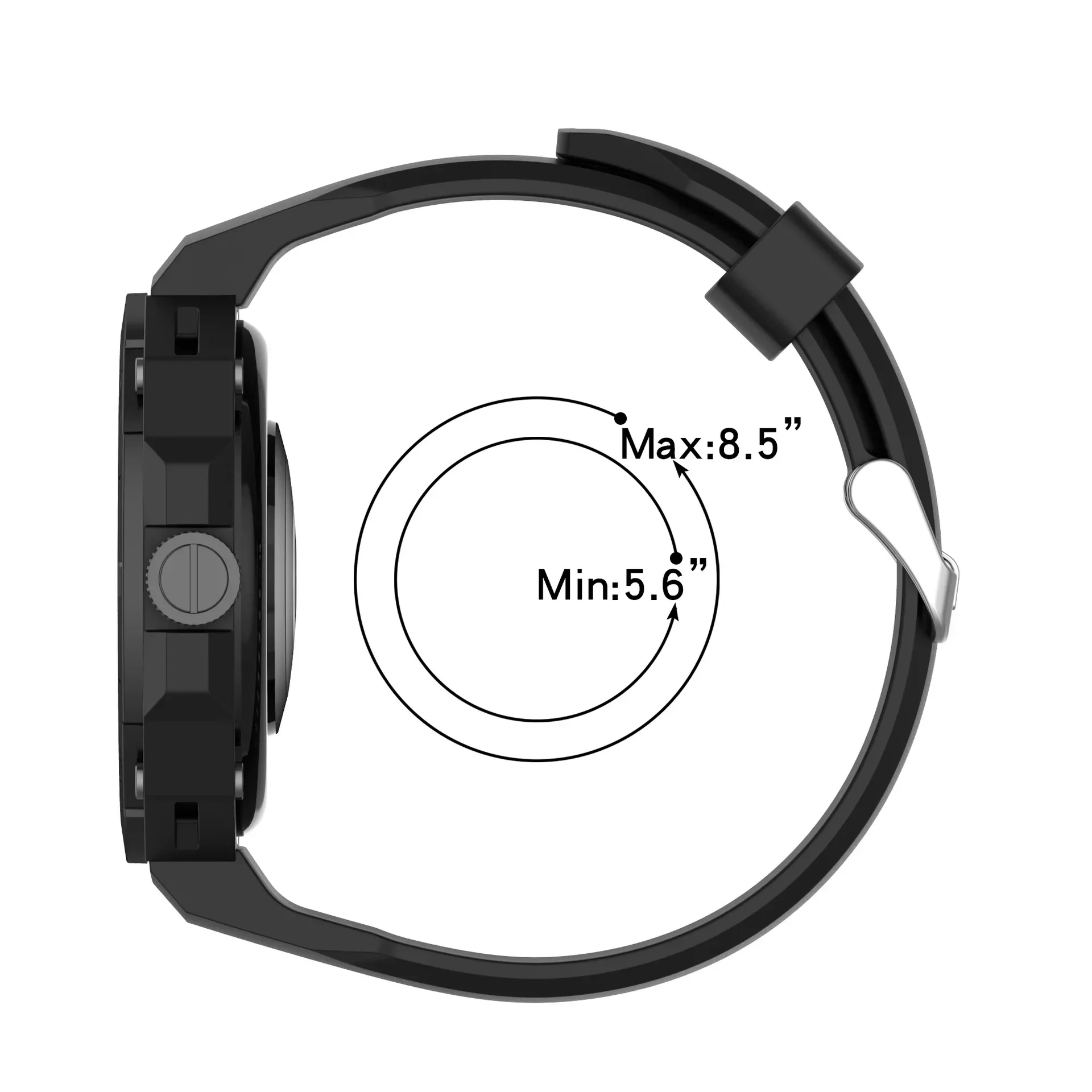 Stylish Silicone Compass Design Case with Strap for Huawei Watch GT Cyber – Premium Replacement Accessory Kit