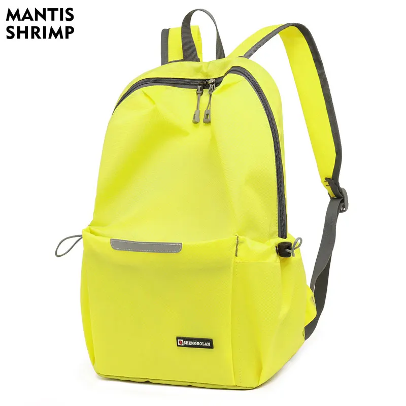 

Складной Многофункциональный рюкзак, легкий уличный водонепроницаемый мешок для альпинизма, кожаная сумка, однотонный ранец унисекс