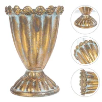 Large Trophy Vase Vintage Decor Hydrangea Iron Decorative Vases Planting Bucket 1