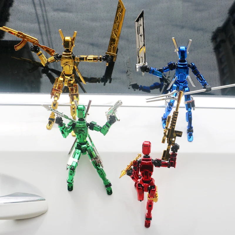 Action Figure Titan: Multi-Jointed Shapeshift Robot with Mannequin Character and Dog Set – Perfect Gifts