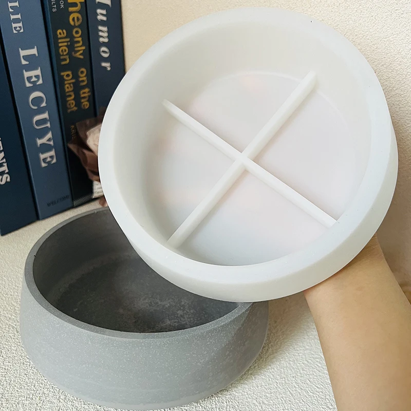 Silicone mold Round Bowl Shape Cement Candle Cup Vessel Mold Large Terrazzo Candle Bowl