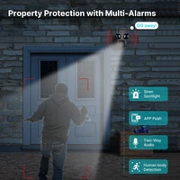Caméra IP WIFI à trois objectifs et trois écrans, caméra extérieure, suivi automatique, surveillance intelligente, vision nocturne, sécurité, iCsee 6