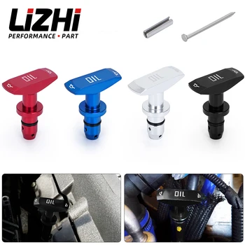 Car Oil Dipstick Pull Handle Engine Oil Pullhandle Aluminum Billet Brand New Universal Automobile Replacement LZ-ODP02 1