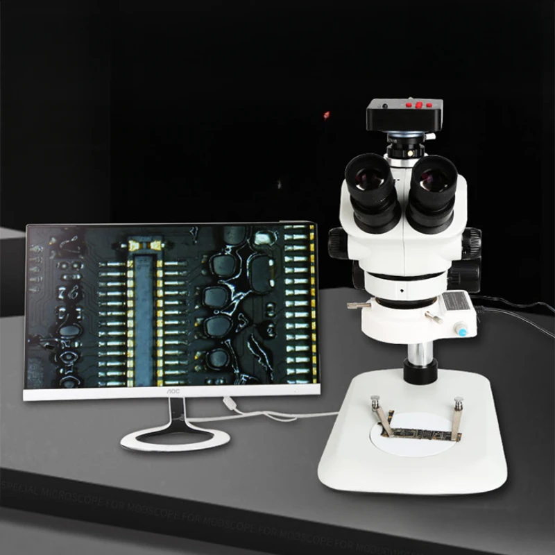 

Mobile phone maintenance high-definition three eye microscope multi-purpose industrial microscope 7-50 continuous zoom amplifier