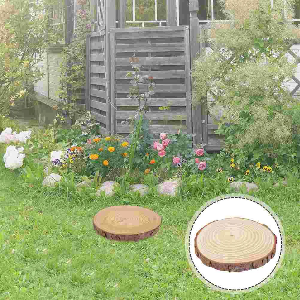 Micro Landscape Layout Border Pathway Garden Edging Outdoor Walkway Wood Log Stepping Stones Clearance Patio Paver