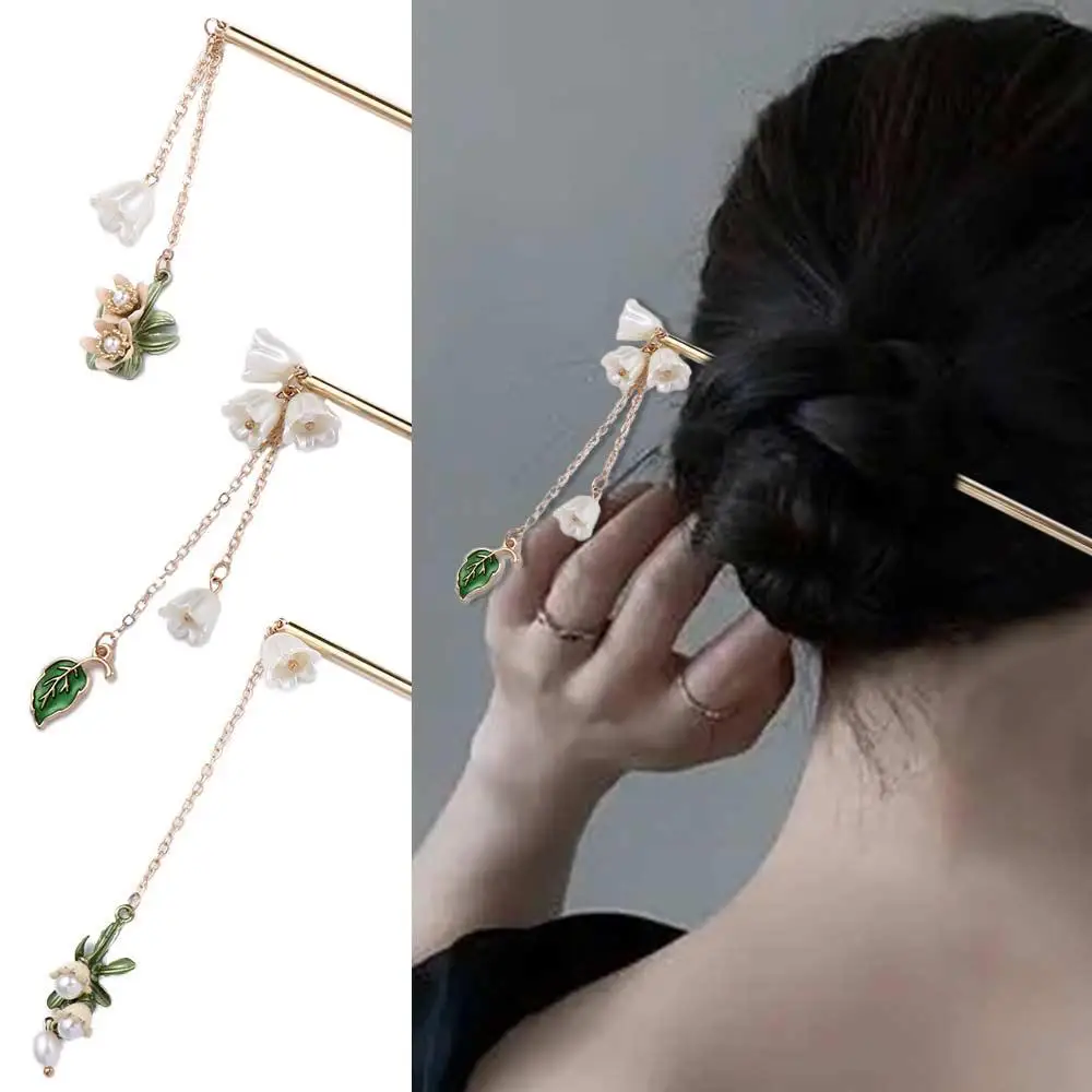 

Милые элегантные заколки для волос в Корейском стиле аксессуары Фея Жемчуг тюльпан цветок аксессуары для волос летняя шпилька для волос