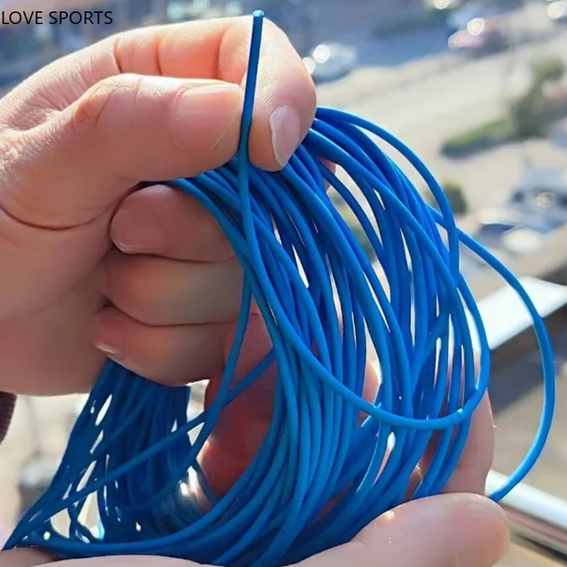 2mm Solid Rubber Fishing Line Elastic Band Strapping Rope 10M Elastic Tennis Slingshot Rope Traditional Level Round Tied Line