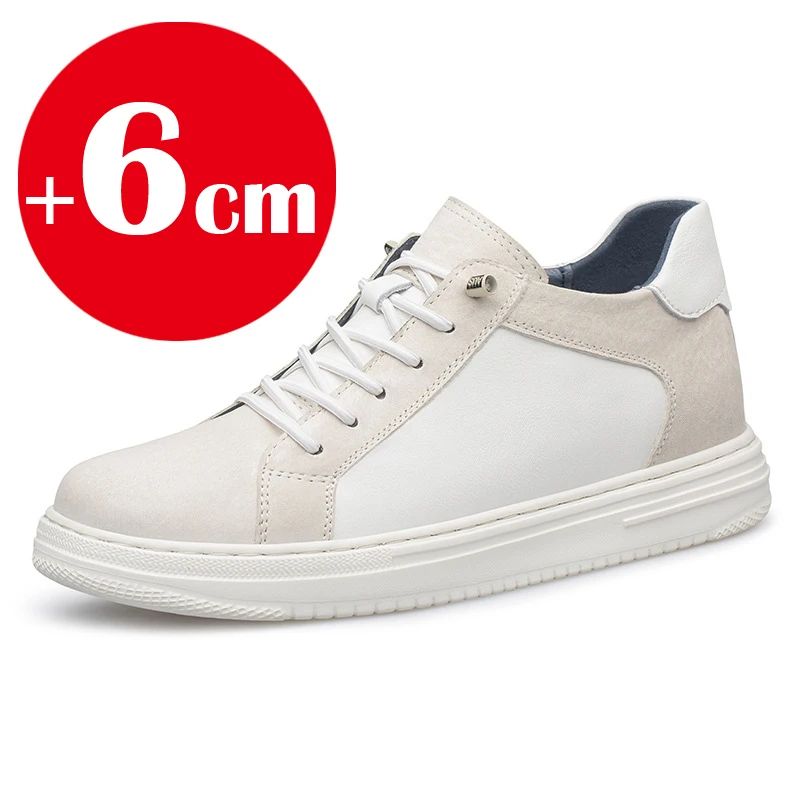 Men Casual Sneakers Elevator Shoes Hidden Heels Breathable Heightening Shoes For Man Increase Insole 8CM 6CM Optional Height