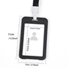 Unisex Work Color ID Card Holder Lanyard Badge Holders Identification Sleeve Dual Clear Business Exhibit School Strap Neck Hang 2
