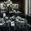 10 Pack Black Round Tablecloths, 120 Inch Stain Resistant and Wrinkle Round Table Clothes, Washable Polyester Table Clothes 5
