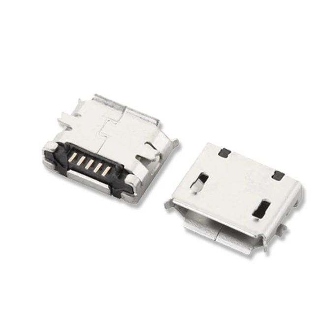 10PCS Micro USB 5 Pin SMT Socket Connector Type B Female Placement SMD ...