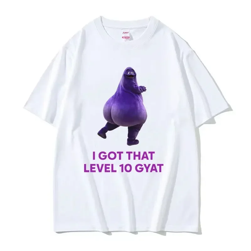 

I Got That Level 10 Gyat, забавная футболка Gyatt с мемом для мужчин и женщин, летняя одежда, футболка, мужские винтажные модные футболки большого размера