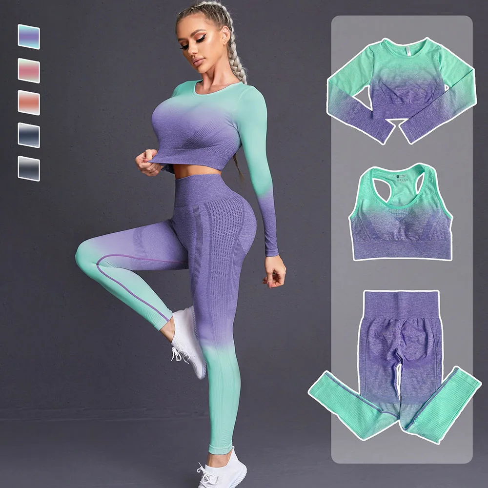 High Waist Gym Leggings and Top Set