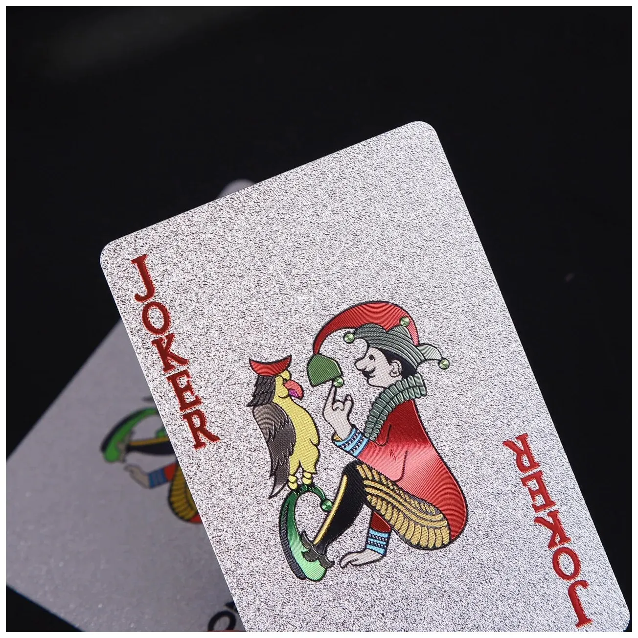 Silver Foil Playing Cards Poker Game Waterproof Plastic Gift Collection card game