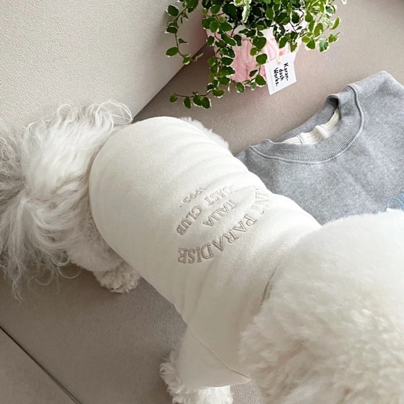 Teddy Sweatshirt Summer Schnitzer Pullover Puppy Letter Embroidery Two Legs Clothes Breathable Dog Clothes XS-XL