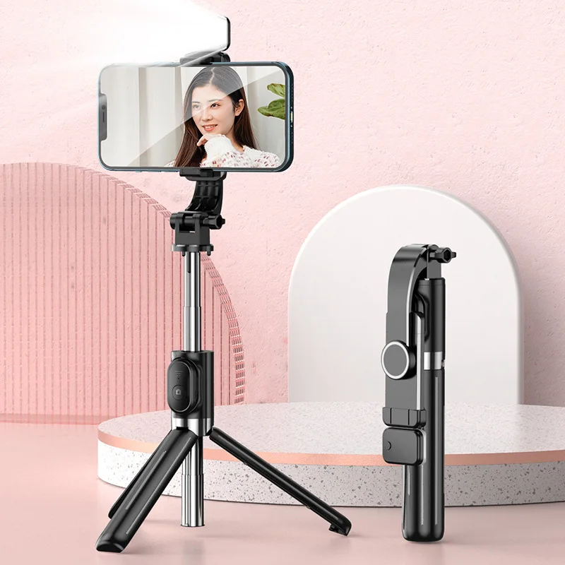 

Photography Selfie Tripod Stand With Light Bluetooth-compatible Remote Phone Clip Portable For Mini Photo Studio