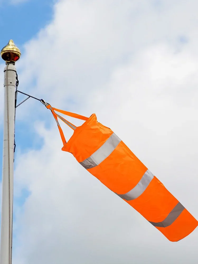 

80cm Aviation Windsock Reflective Wind Cone for Meteorology Outdoor Rainbow Wind Measurement Sock Bag With Belt