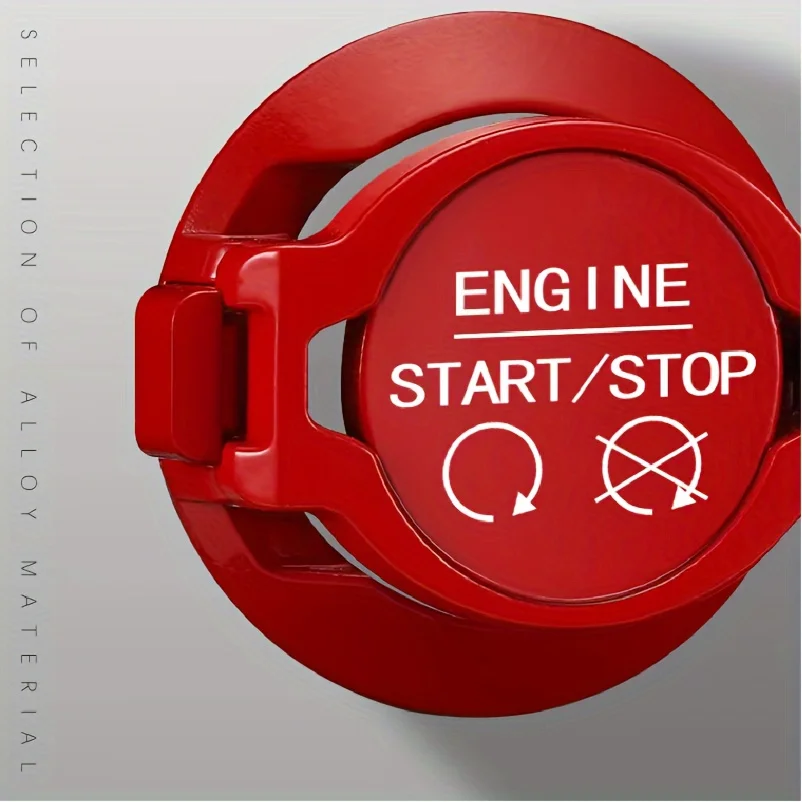 Premium Alloy Engine Start/Stop Button Cover - Sleek Decorative Car Accessory
